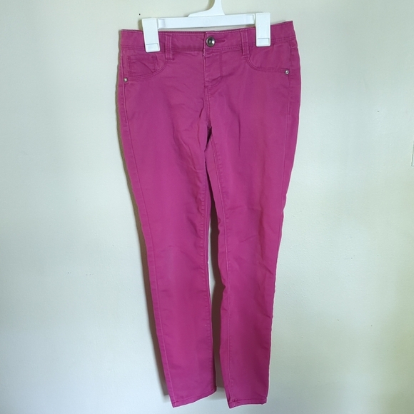 Squeeze Magenta Pink Skinny Jeans with Stretch Girls Size 12 - Picture 1 of 4